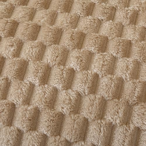 Super Soft Fuzzy Plush Blanke, Warm Fluffy Fleece Blanket for Bed