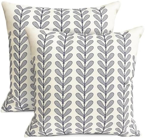 Decorative Throw Pillow Covers Set of 2 Blue pillow covers 18x18 inch