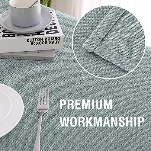 H.VERSAILTEX Linen Textured Tablecloth 60 x 60 Waterproof Decorative