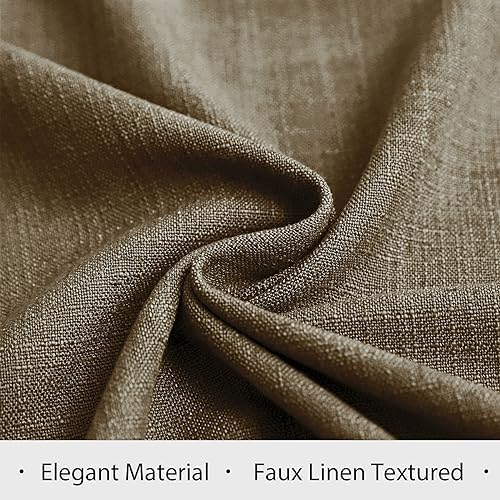 Macochico Light Filtering Curtains 108 Inches Long Linen Drapery