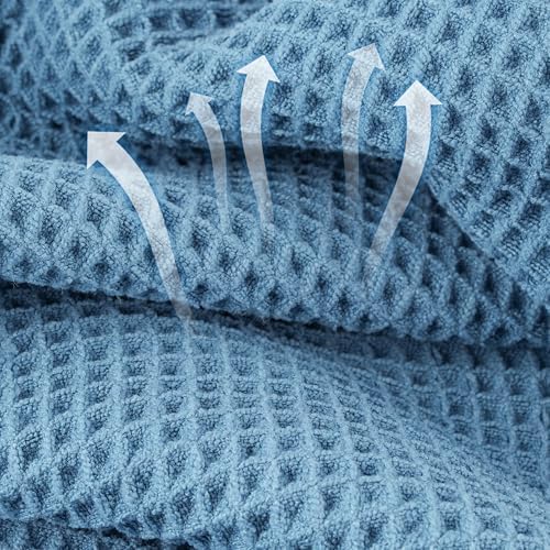 Microfiber Waffle Hand Towels, 2 Pieces, Soft, Absorbent, Fast Drying