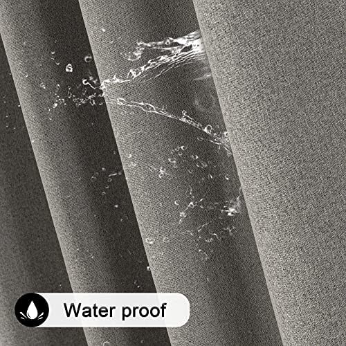 Burlap Textured Faux Linen Absolutely Blackout Curtain Drapers for