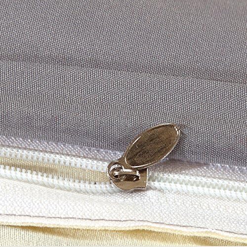 3-Piece Solid Color Brushed Microfiber Duvet Cover Set with