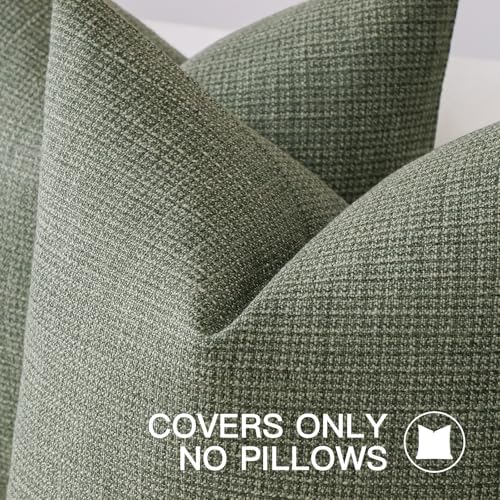 OTOSTAR Linen Throw Pillow Cover Set of 1 Decorative Square