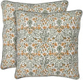 Ridhi Goldenrod Yellow Block Print Cotton Pillow Cover 20x20 Inch Set