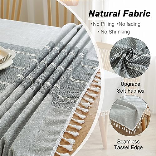 JIALE Tablecloths for Rectangle Tables,Cotton Linen Table Cloth