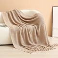 Soft Chenille Throw Blanket Cozy Chunky Knit Blanket for Couch and Bed