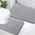 OLANLY Bathroom Rugs Sets 2 Piece, Soft Absorbent Chenille Bath Mats