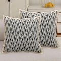 Home Brilliant Textured Chenille Pillow Covers 18x18 inch Black Set of