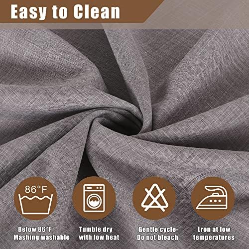 Fitable 2 Pack Stone Faux Linen Tablecloths Rectangle 60x120 Inch