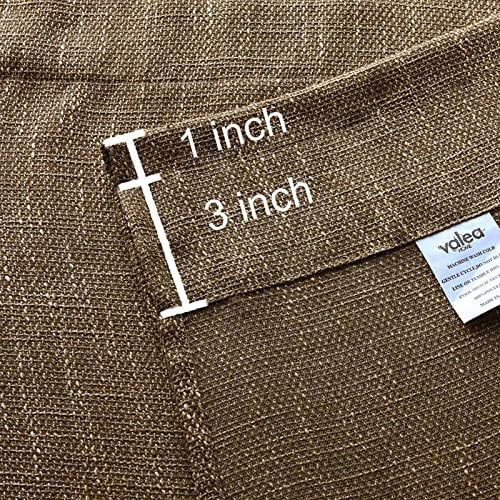 Valea Home Soft Burlap Look Natural Tan Rod Pocket Window Curtain