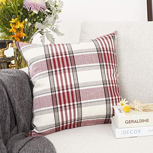 YOUR SMILE Retro Farmhouse Buffalo Tartan Chequer Stripe Plaid Cotton