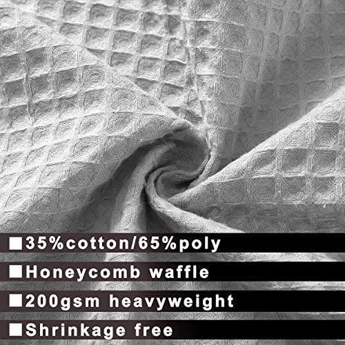 Barossa Design Cotton Waffle Weave Shower Curtain with Snap-in Liner