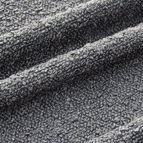 Mixhug Decorative Boucle Throw Pillow Covers, Dark Gray