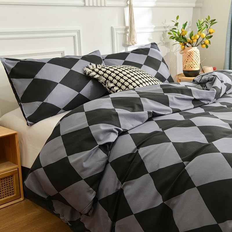 INFLAG Duvet Cover, 100% Microfiber 3 Pcs Set with Zipper Ties 2