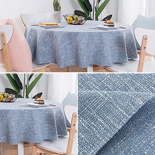 Tablecloth Linen Look Round Tablecloth 250cm, Table Cloths for Tables