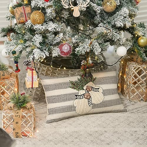 AVOIN colorlife Christmas Snowman Reindeer Gloves Eucalyptus Throw