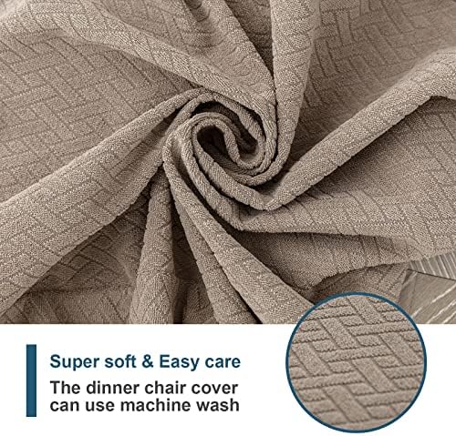 Genina Waterproof Seat Covers for Dining Room Chairs, Rear Covered