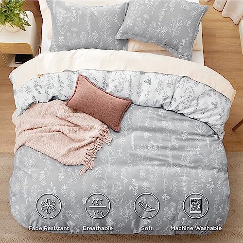 Bedsure Twin/Twin XL Duvet Cover - Reversible Grey Duvet Cover Set