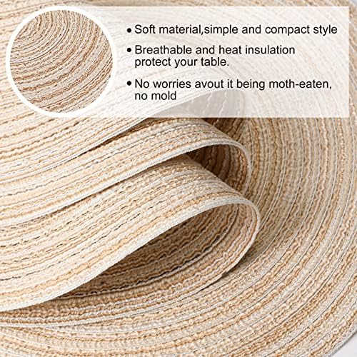Buryeah 48 Pieces 13 Inch Christmas Round Placemats Circle Woven Place