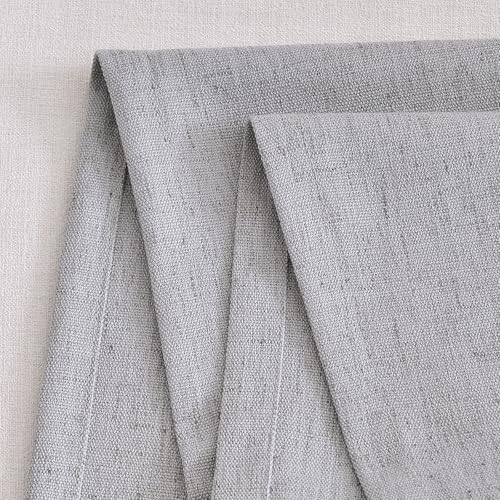 Wracra Linen Table Runner, Burlap Sliver Grey Table Runners 72 Inches