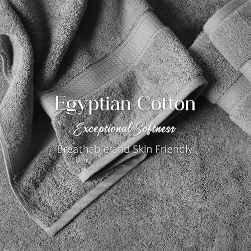 SUPERIOR Egyptian Cotton Ultra Plush & Absorbent, 12 Piece Set