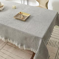 JadeRich Waffle Cotton Blend Fabric Tablecloth Wrinkle Resistant