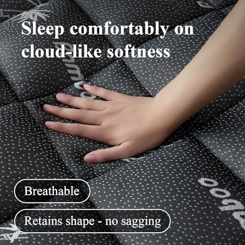 Queen Mattress Topper, Bamboo Viscose Thick Pillow Top Mattress Pad