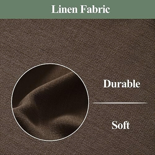 Frelement Grommet Curtains Drapes Linen Curtains Drapery Panel Light