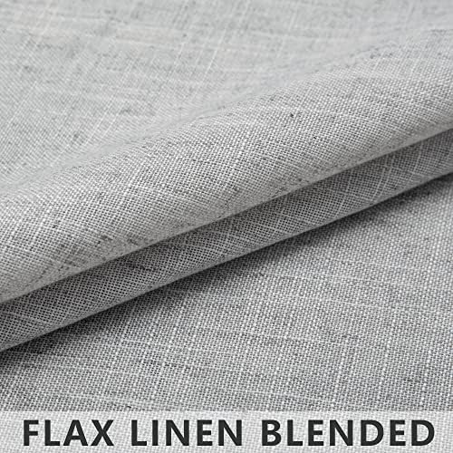 Light Grey Curtains 108 Inches Long for Living Room 2 Panels Rod