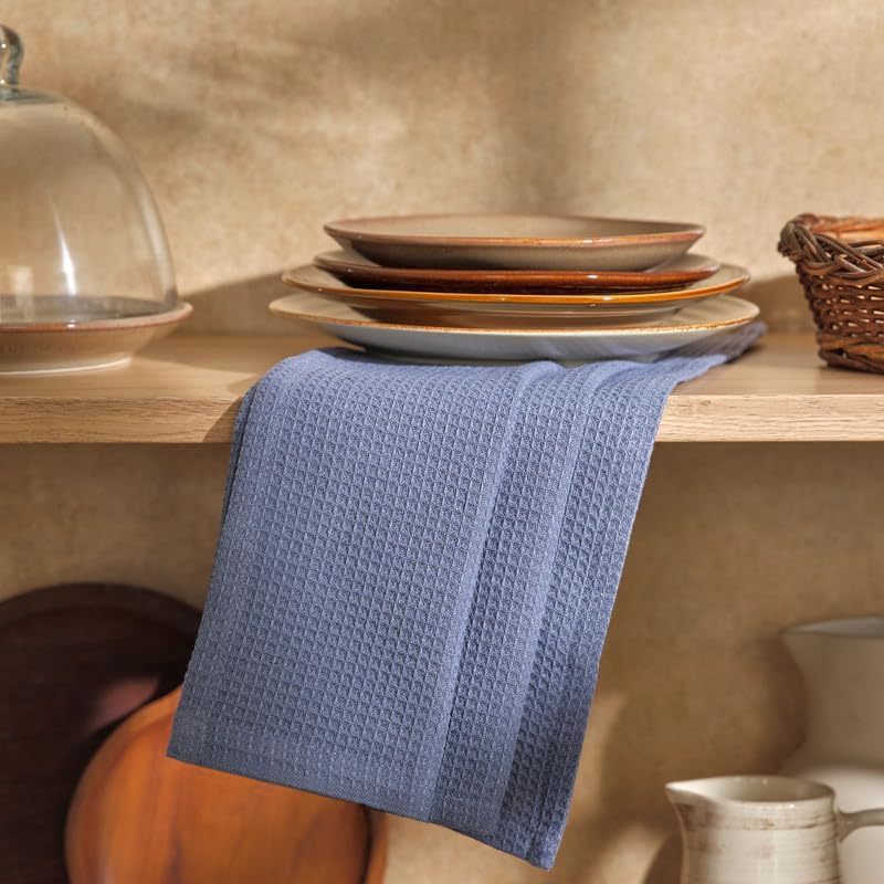 Kitchen Towels 4-Pack 100% Cotton Dish Towels for Kitchen with Hanging
