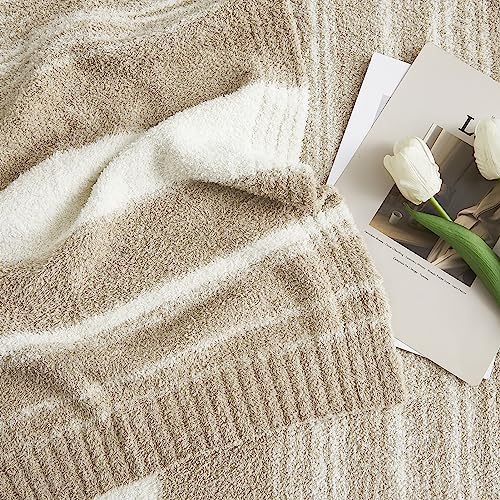 WRENSONGE Soft Throw Blanket for Couch-Cozy Reversible Knitted