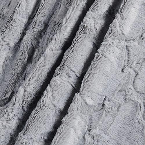 Home Soft Things Brushed Faux Fur Throw with Sherpa Backing, 60" x