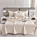 100% Cotton Muslin Throw Blanket, Lightweight Washed Cotton Blanket
