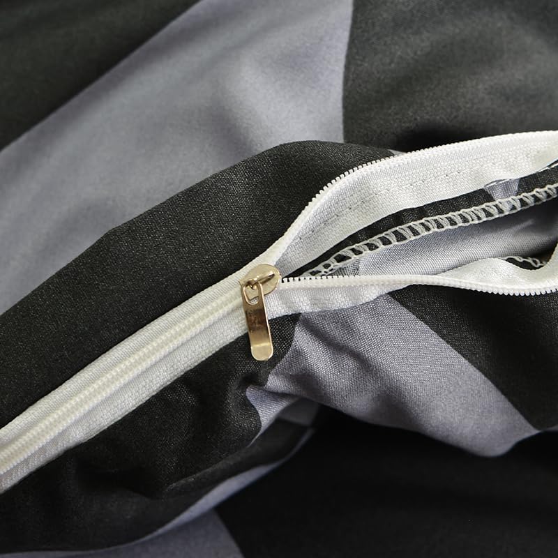 INFLAG Duvet Cover, 100% Microfiber 3 Pcs Set with Zipper Ties 2