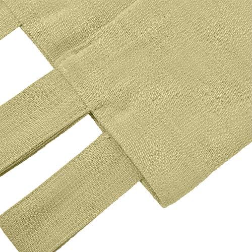 TWOPAGES Elegant Natural Solid Khaki Curtain for Bedroom, Heavyweight