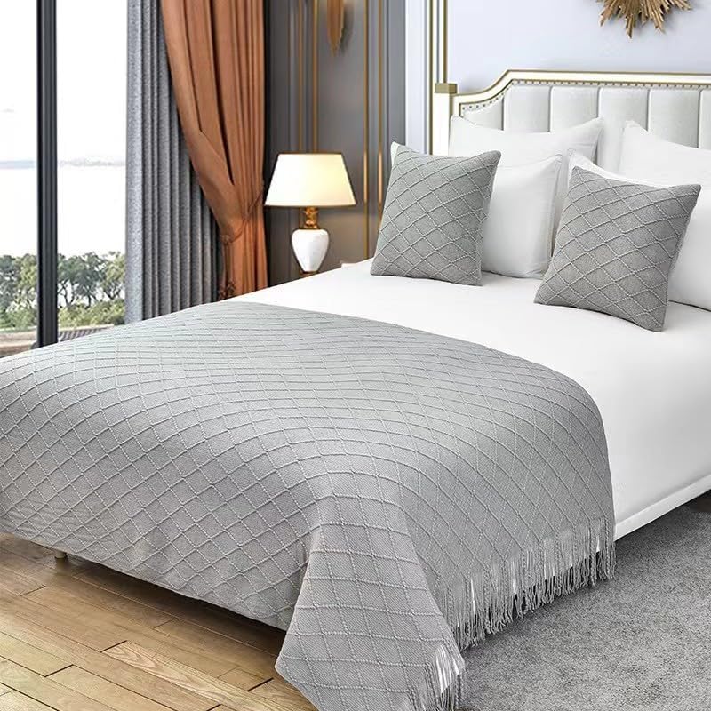 1PCS Throw Blanket Soft Couch Blanket for Yoga Home Decor,Beige White