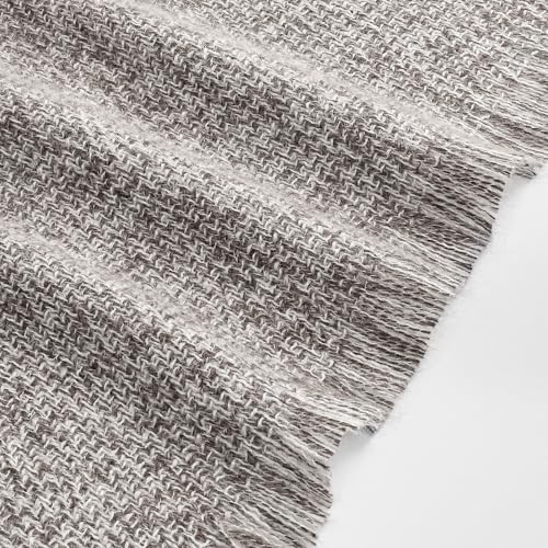 BOURINA Brown Throw Blanket Faux Cashmere Throw Outdoor Blanket 50"x