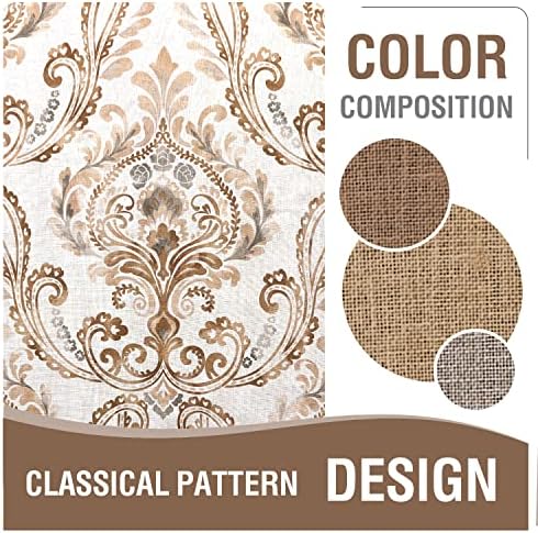 H.VERSAILTEX Linen Textured Sheer Curtains for Living Room 96 Inch