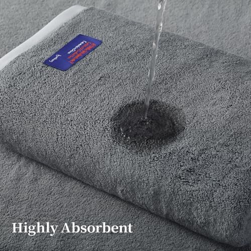 REDKISS 6 Piece Bath Towel Set, 100% Cotton, Soft Absorbent 600 GSM