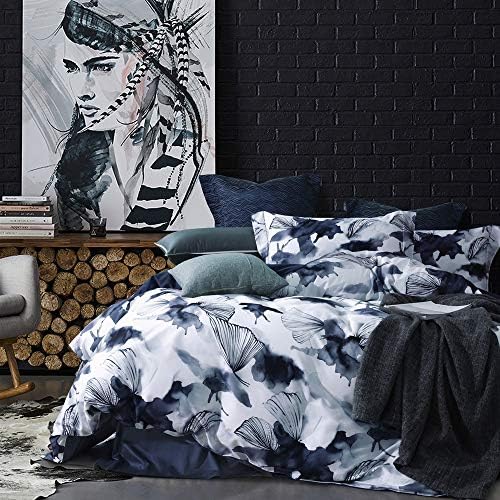 MILDLY Cotton Queen Duvet Cover Pillow Shams 3 Pieces Set Designed
