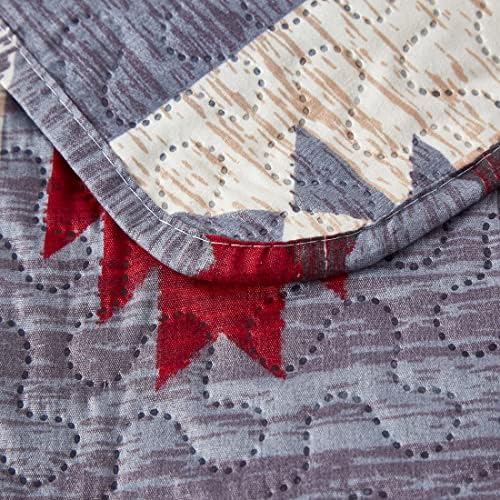 Black Bear Lodge Quilt King Size Rustic Bedding Antlers Lightweight