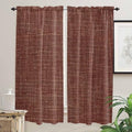 Dark Brown Window Curtains 72 Inch Long 2 Panel Set, Rod Pocket Long