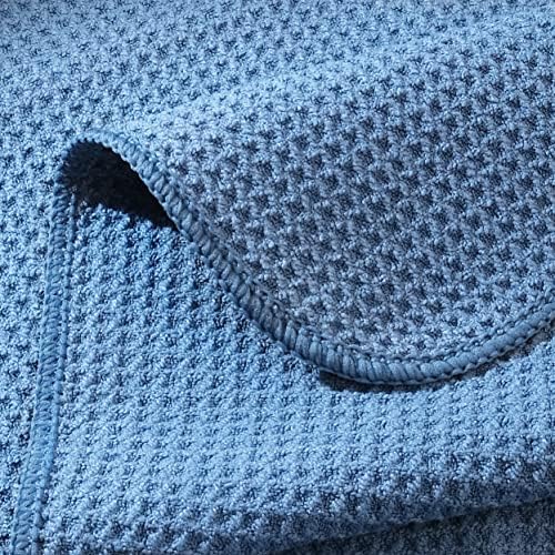 POLYTE 340 GSM Microfiber Waffle Kitchen Dish Cloth, 12x12 in, 12 Pack