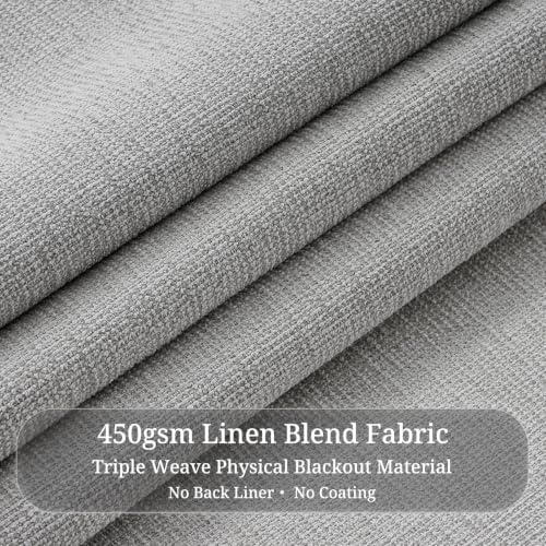 96 Inch Blackout Pinch Pleated Grey Curtains 2 Panel for