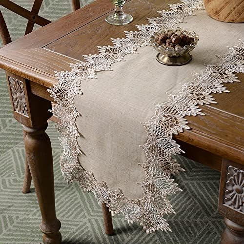 ARTABLE Grey Table Runner Coffee Farmhouse Rustic Macrame Dresser