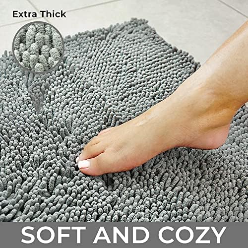 Absorbent Floor Mat Bathroom Rug Plush Mats, Soft Microfiber Luxury