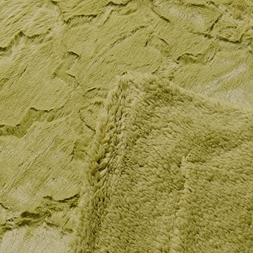 Home Soft Things Brushed Faux Fur Throw with Sherpa Backing, 60" x