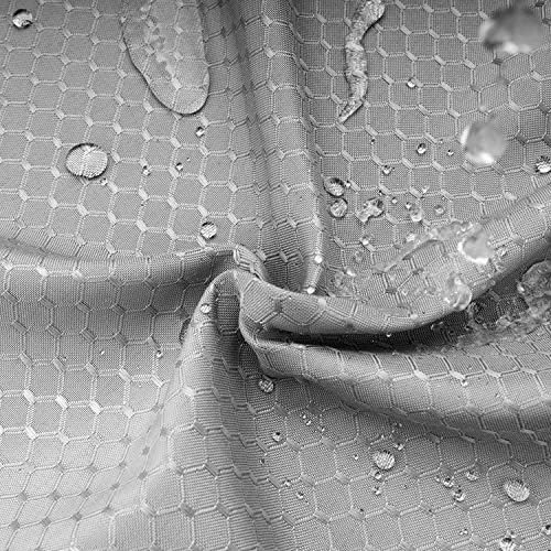 AooHome Waffle Weave Fabric Shower Curtain for Bathroom, 72"x78" Extra