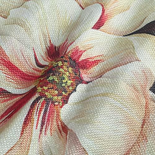 Bonhause Burgundy Peony Floral Throw Pillow Covers 18x18 Inch Set of 4